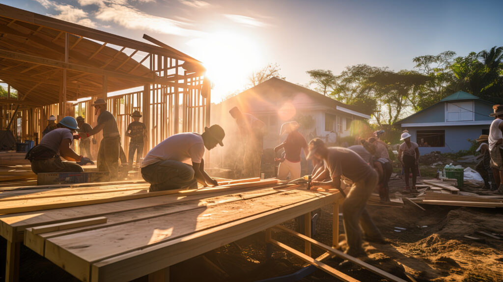 Empathetic Volunteers Unite to Skillfully Construct Homes, Creating Lasting Impact After a Devastating Disaster